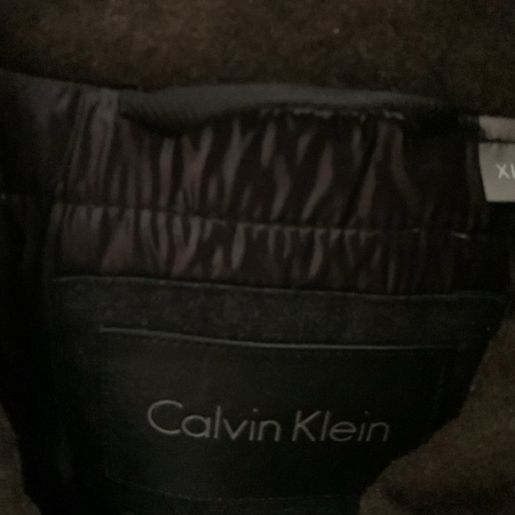 Calvin Klein Wool Mens Peacoat brown szXL Menswear - Picture 4 of 7